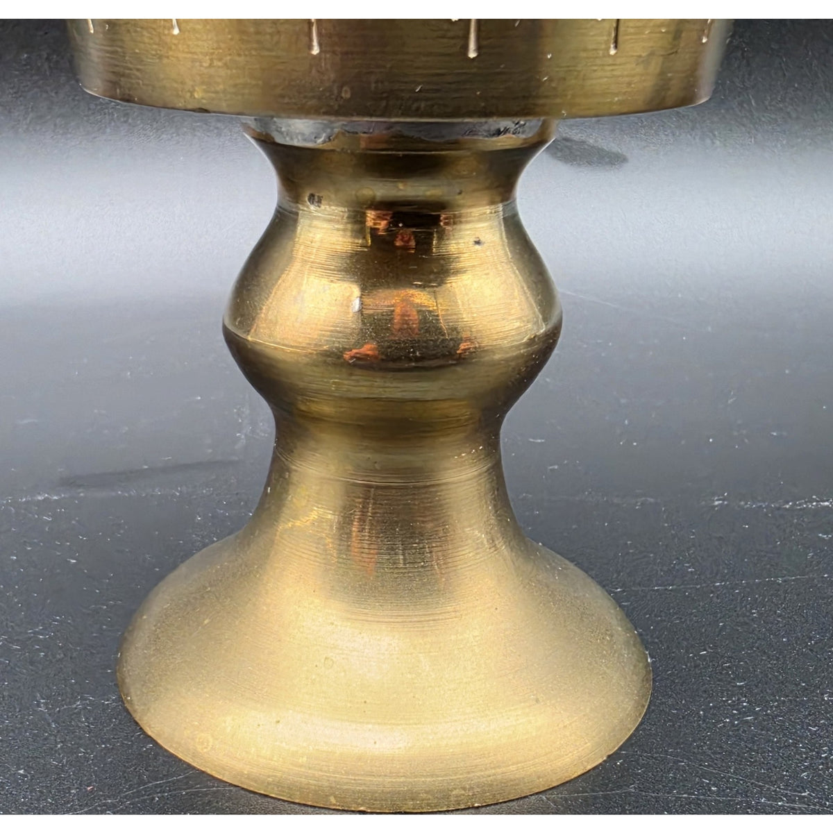 Vintage Brass Judaica Set 3 Star Plates Chalice Communion Goblet Small Feet Cup