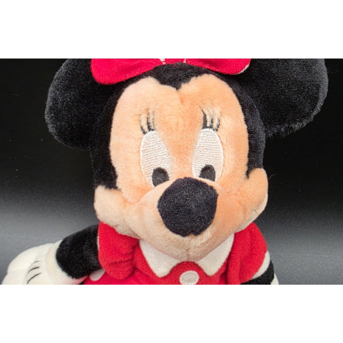 Vintage Walt Disney World Minnie Mouse Plush 10.75" Polka Dot Dress Plush Doll