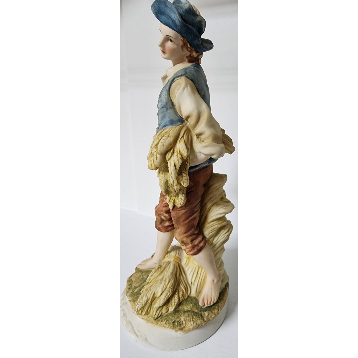Lefton China Harvest Figurines Man & Woman – Hand Painted Vintage – 10” Tall