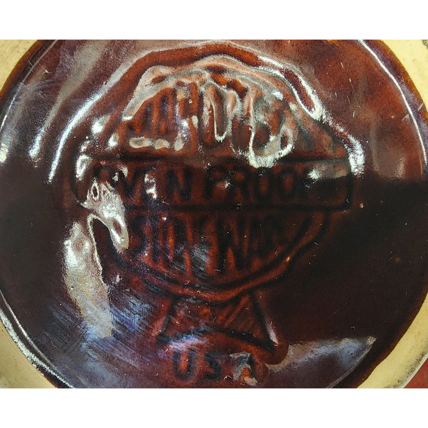 Marcrest Daisy Dot Brown Stoneware Pitcher & 9.5" Plate Ovenproof USA Vintage