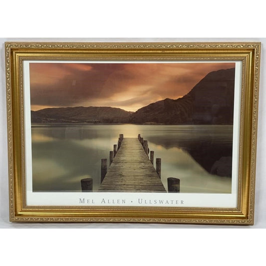 Mel Allen Ullswater Canvas Print Gold Ornate Frame 29.5x21.75 Ready to Hang