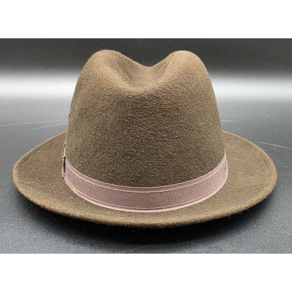 Vintage Capas Design Men Brown Wool Fedora Hat Sz L USA Made Classic Trillby