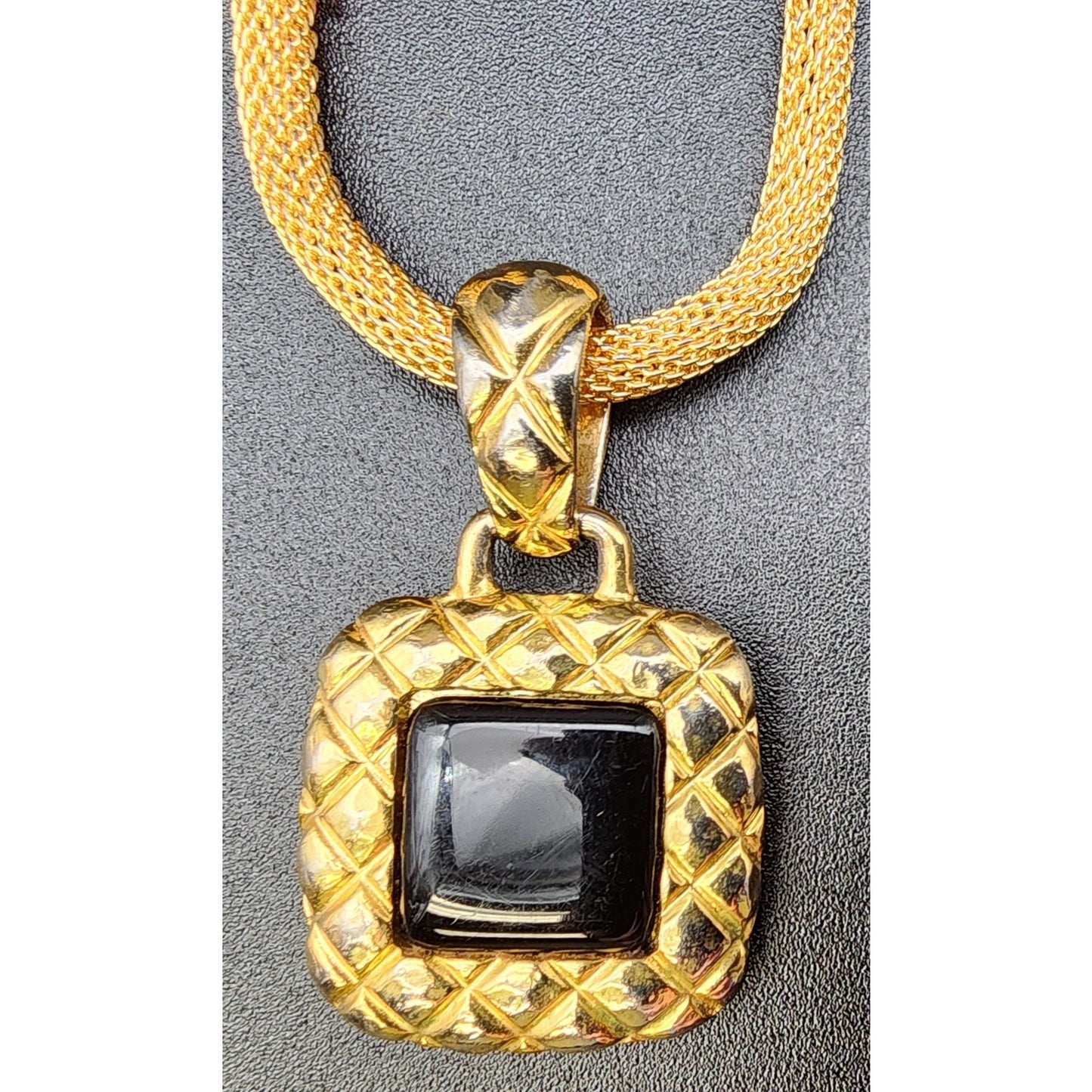 Set of 3 Vintage Gold & Rose Gold Necklaces Tassel Filigree Pendant Lot - 1980s