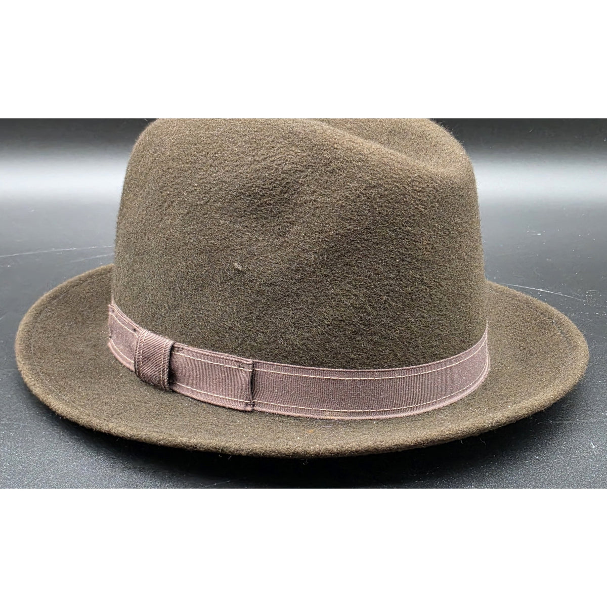 Vintage Capas Design Men Brown Wool Fedora Hat Sz L USA Made Classic Trillby