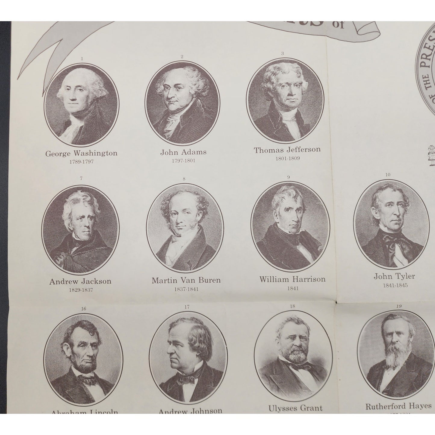 2007 Presidential US Mint $1 Proof Set + 1989 Mini Page Presidents Foldout Bundle