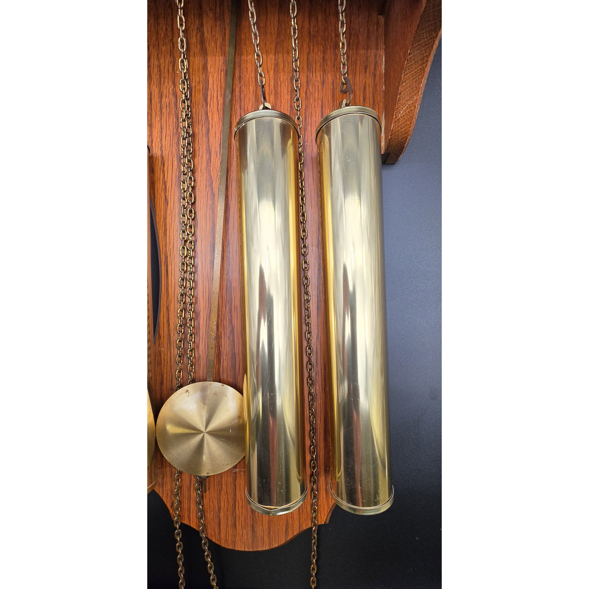 Vintage Tempus Fugit Wall (Time Flies) Clock Wood 31.5" Germany Pendulum Weights