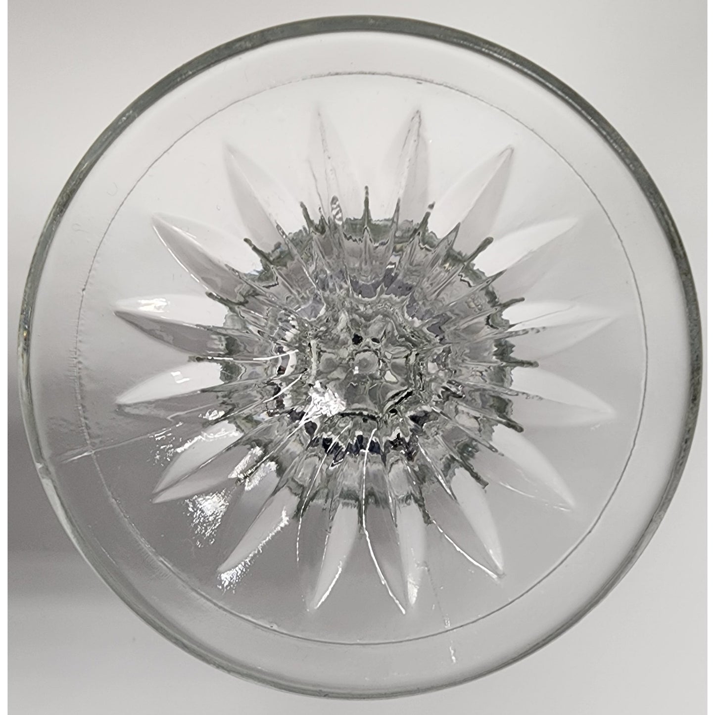 Set of 12 Vintage Anchor Hocking Diamond Cut Goblets 6.56" Tall Glassware