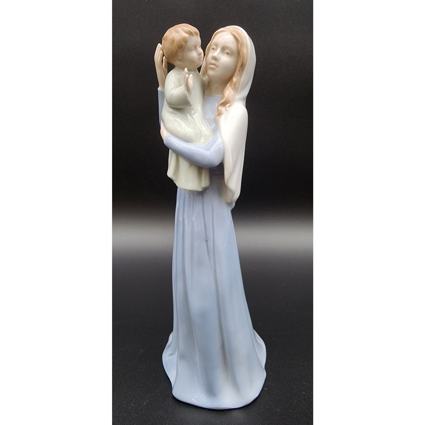 Vintage 1985 RR Roman Valencia Mary & Baby Jesus Porcelain Figurine Japan 10.25"