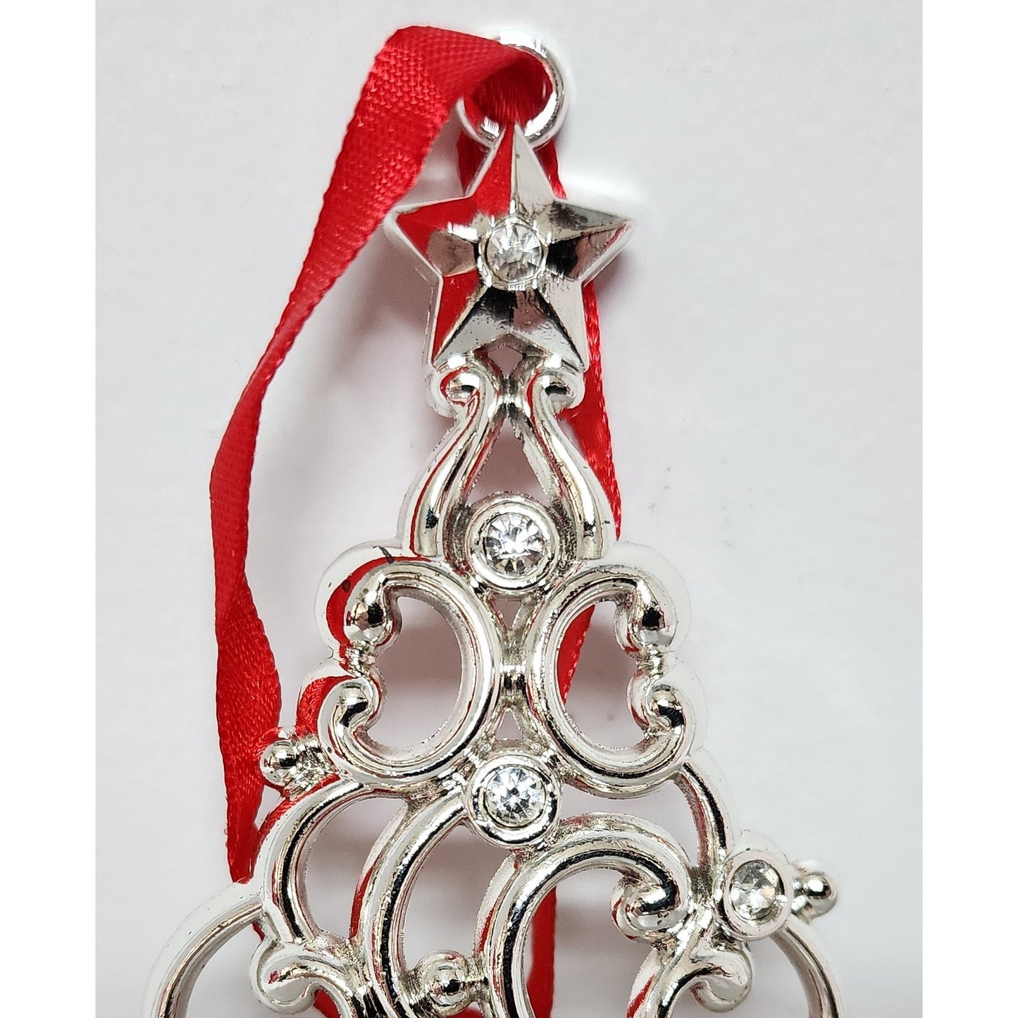 Lenox Silverplate Crystal Tree & Train Ornaments w/ Boxes – Vintage Holiday Set