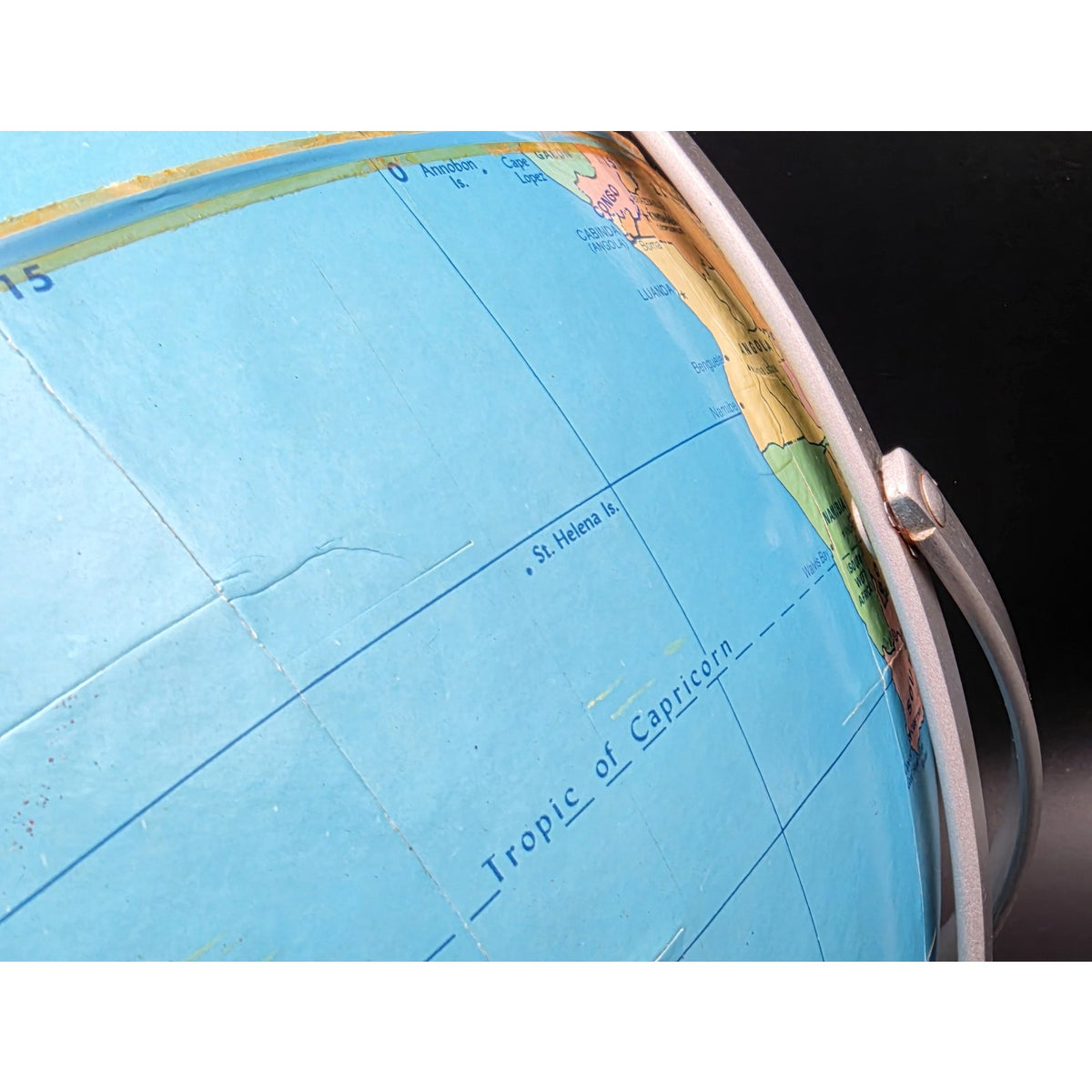 Vintage Concept 16" Blue Ocean World Globe Rotating Stand Modern Educational