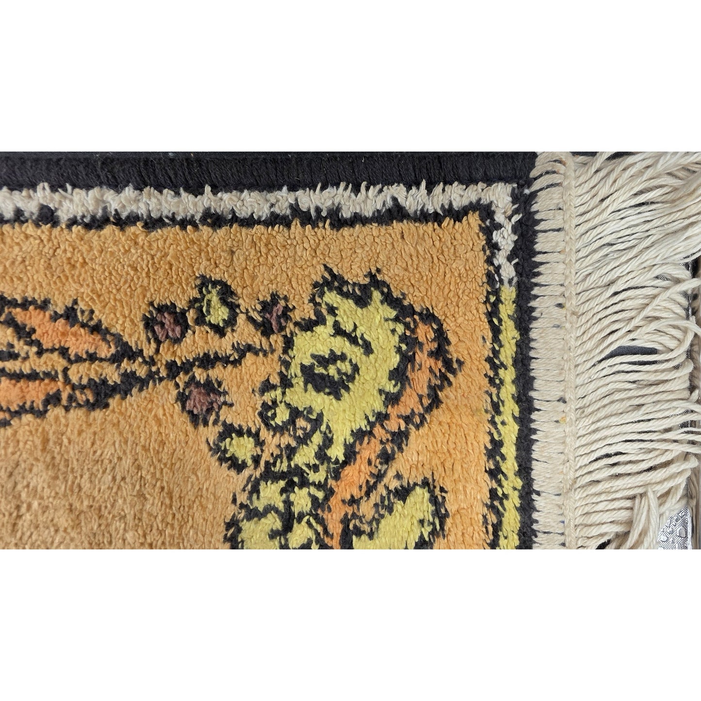 Vintage Disney Pinocchio & Friends Tapestry Rug w/ Fringe 21x34.5