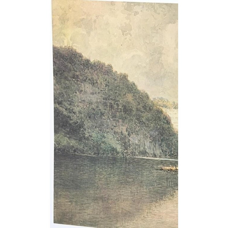 Paul Sawyier Lithograph Camp Nelson Palisades 1980 COA #1471/2500 Framed 28x22