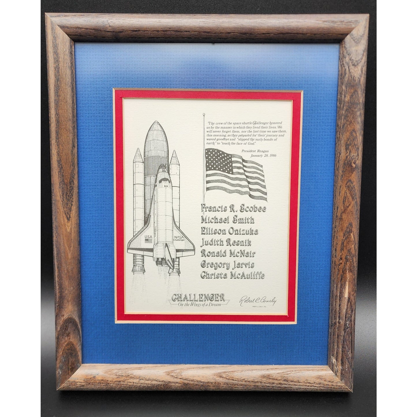 "On the Wings of a Dream” RConely Art & DieCast Space Shuttle Runway Tribute Set