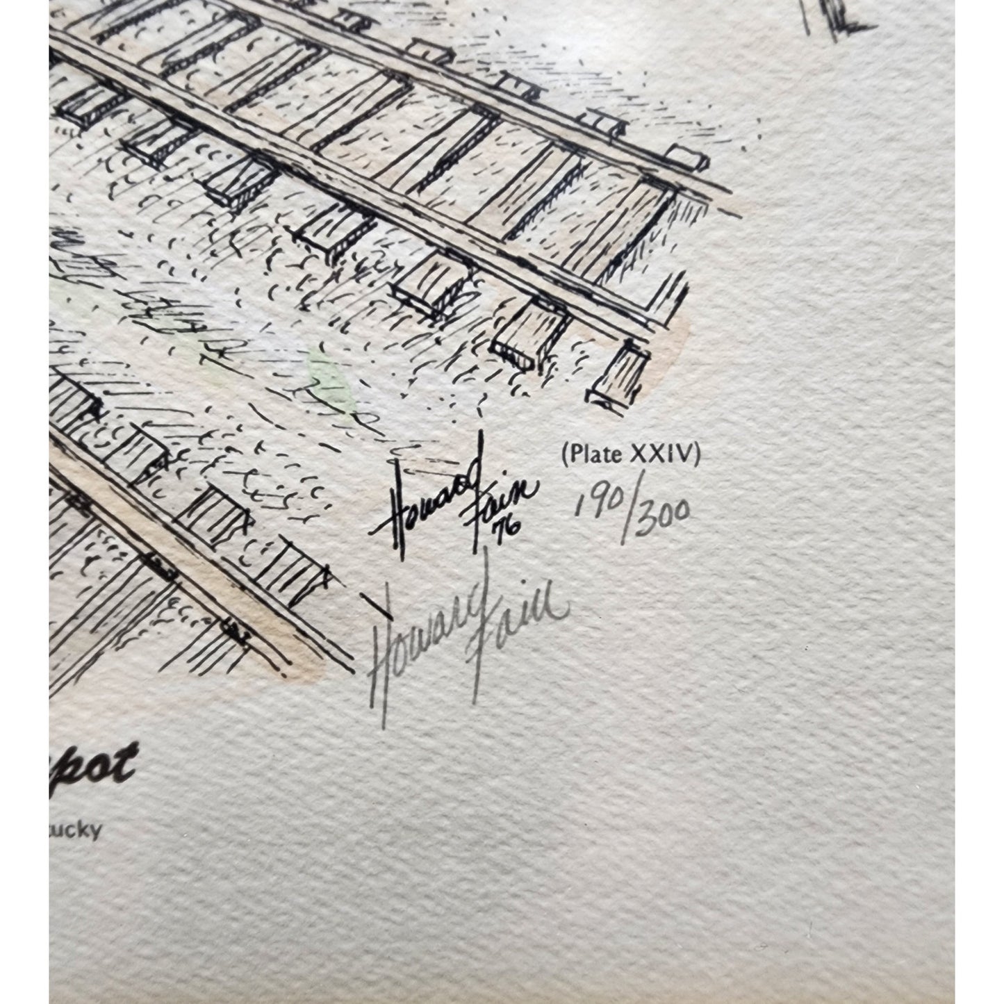 Howard Fain “Wilmore Depot” Lithograph Signed & Numbered 190/300 Framed w/ Mat