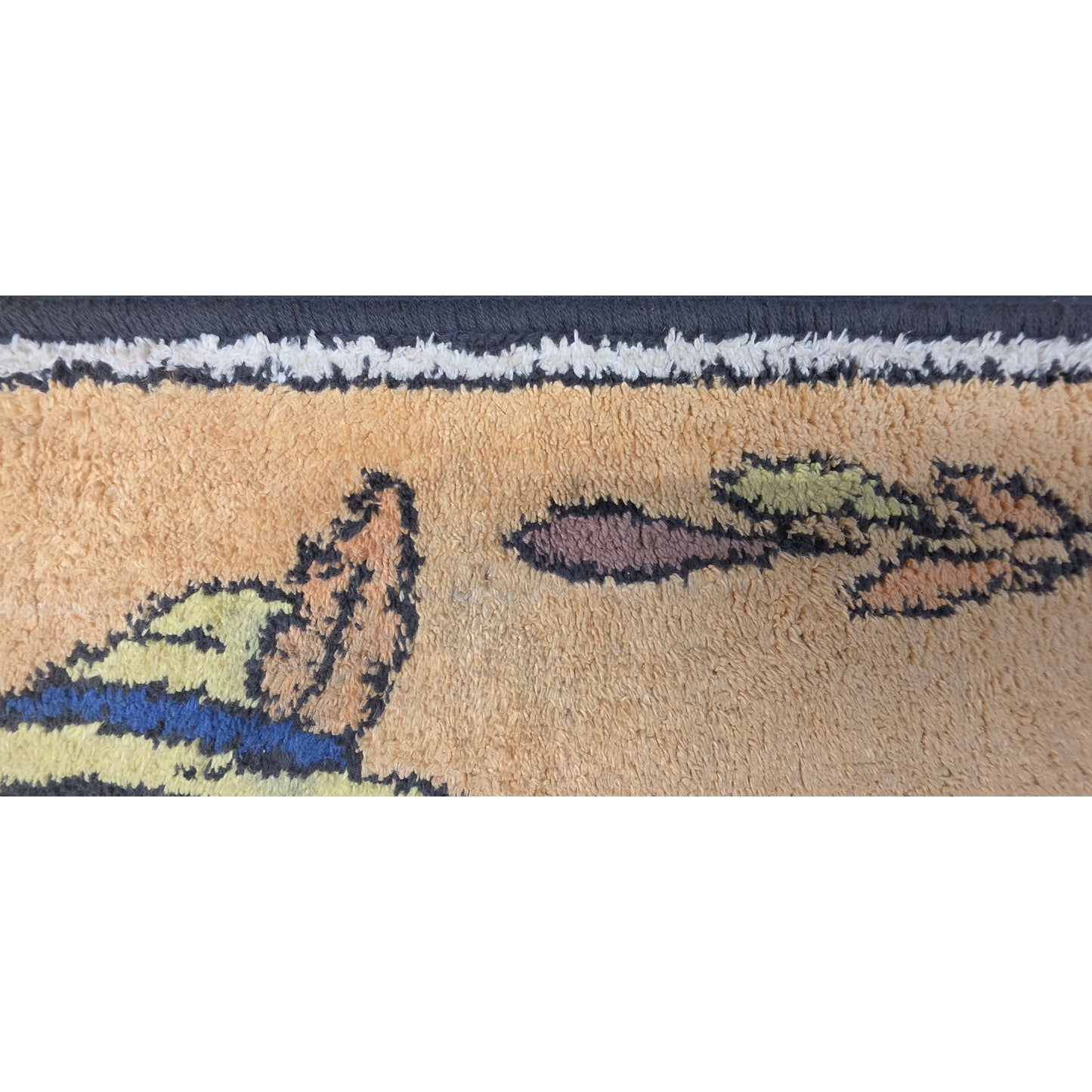 Vintage Disney Pinocchio & Friends Tapestry Rug w/ Fringe 21x34.5