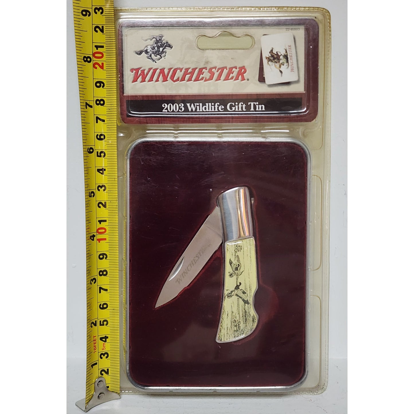 2003 Winchester Wildlife Gift Tin & Knife Set Sealed NOS Ducks Carolina Tool