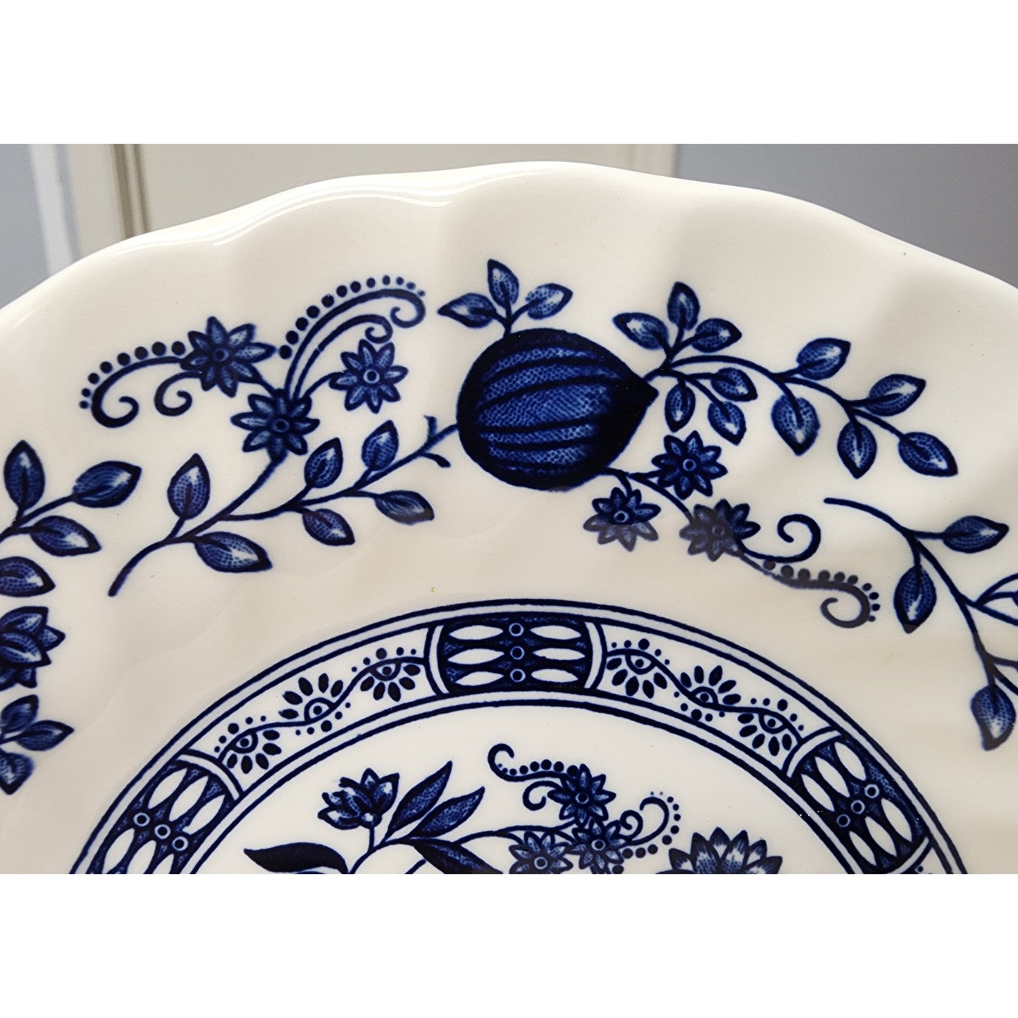 Vintage Crown Clarence Saucer 6.75" Blue & White Floral England – Excellent
