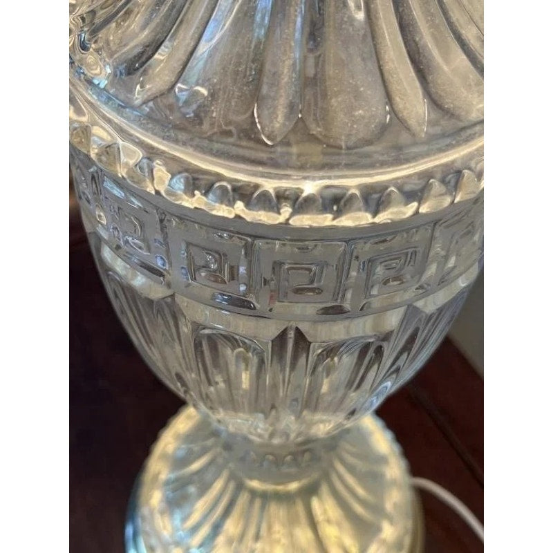Vintage 32" Hand Cut Lead Crystal Table Lamp – Elegant Yugoslavia Made