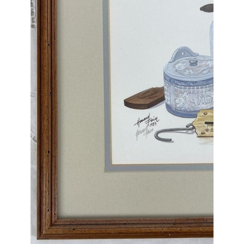 1983 Howard Fain “Dazey Days” Signed Lithograph Framed Double Matted 16"