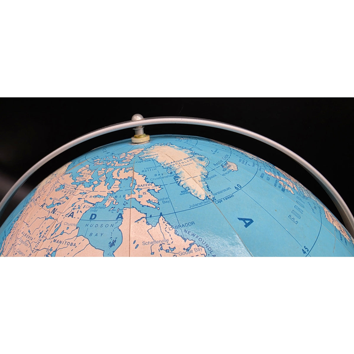 Vintage Concept 16" Blue Ocean World Globe Rotating Stand Modern Educational