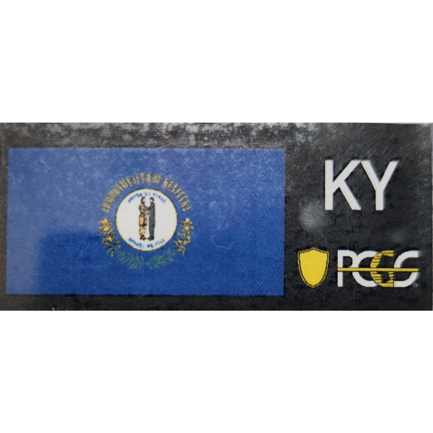 Kentucky 2001 PCGS PR69 Quarter w/ 4x6 KY Desk Flag & Stand Collectible Set