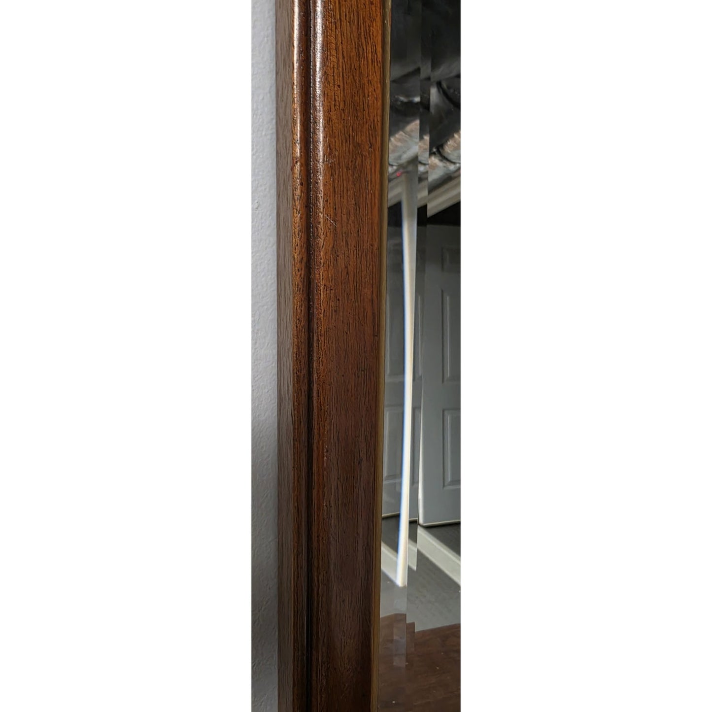Vintage Councill Craftsmen Ornate Beveled Mirror 42x21 Mahogany Beauty