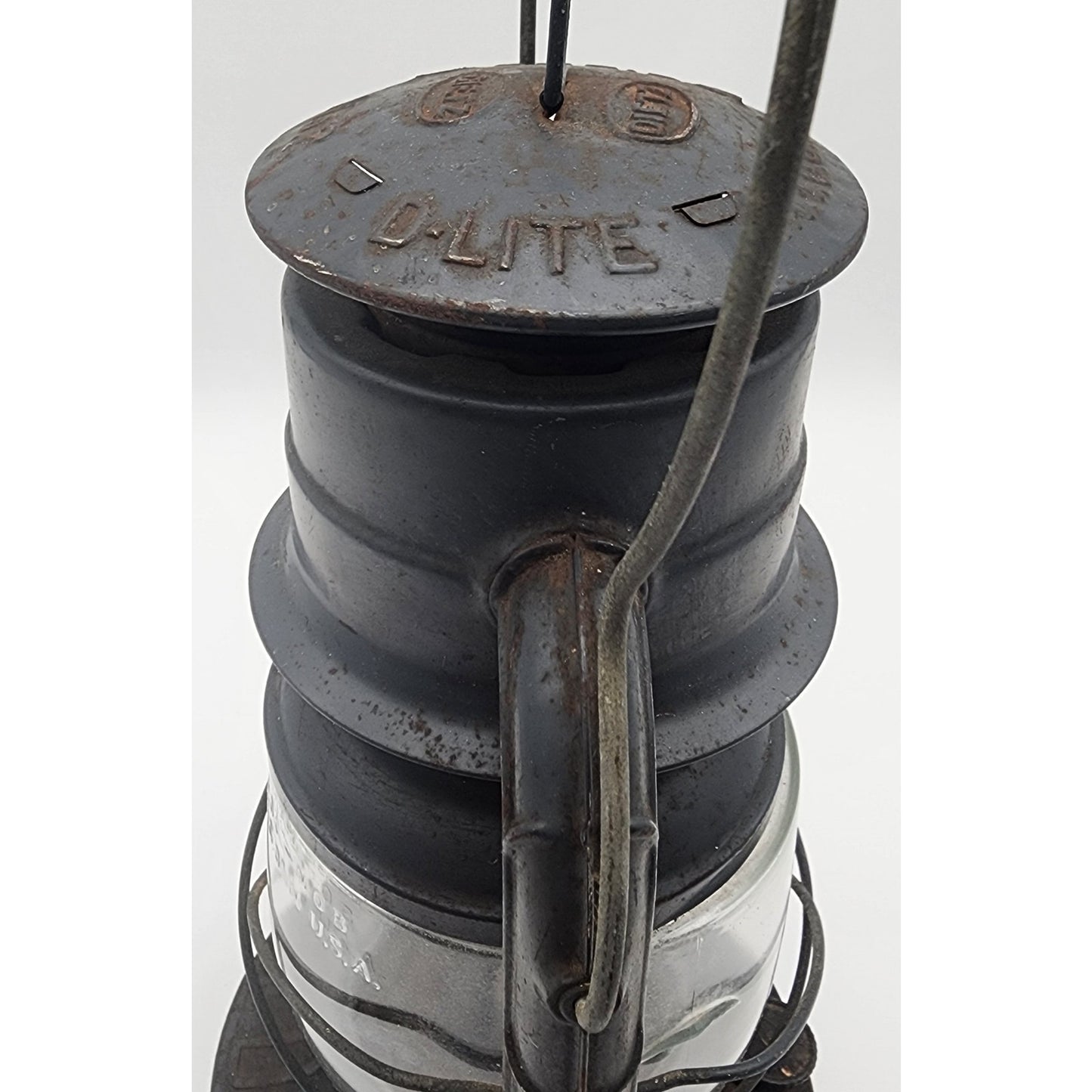 Antique Dietz No.2 D-Lite Kerosene Lantern NY USA LOC-NOB Globe Vintage 1930s