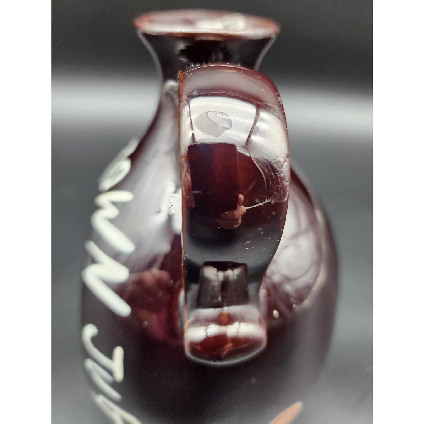 Vintage Little Brown Jug Music Box Japan Man & Lantern Rotating Figurine