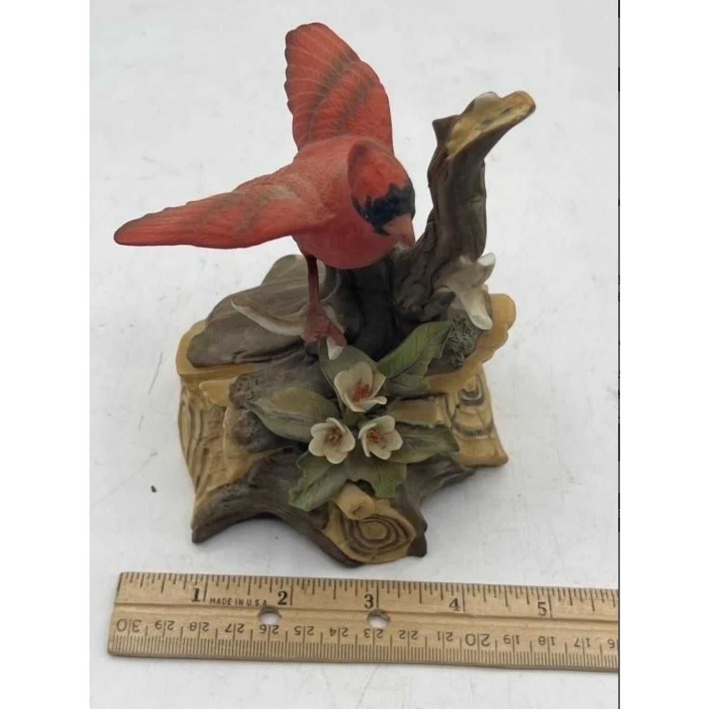 Vintage Cardinal Music Figurine – Wind-Up – 6" Tall – Charming Woodland Design - Rare