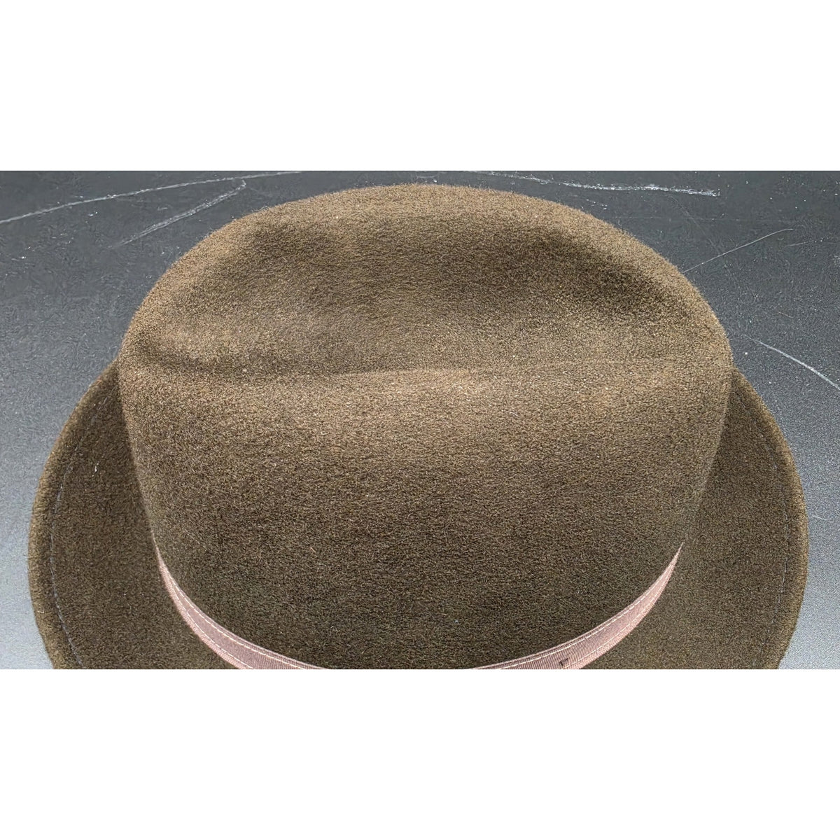 Vintage Capas Design Men Brown Wool Fedora Hat Sz L USA Made Classic Trillby