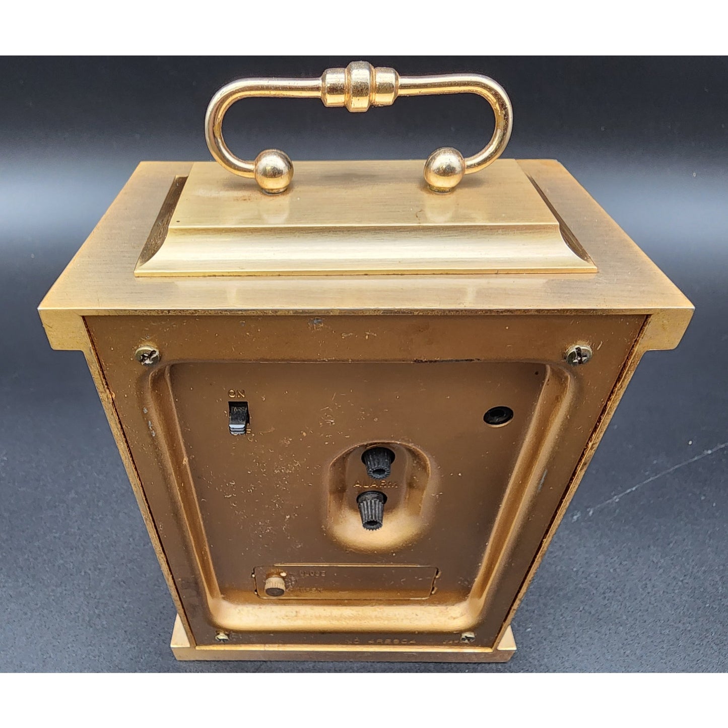 Vintage Bulova Brass Quartz Alarm Clock Japan – Carriage Style, Tested & Working