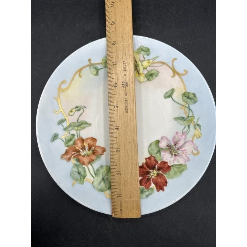 VTG J.P. France Limoges Hand Painted Floral Plate 8.25" Signed Lucy Ross 1903 RARE!