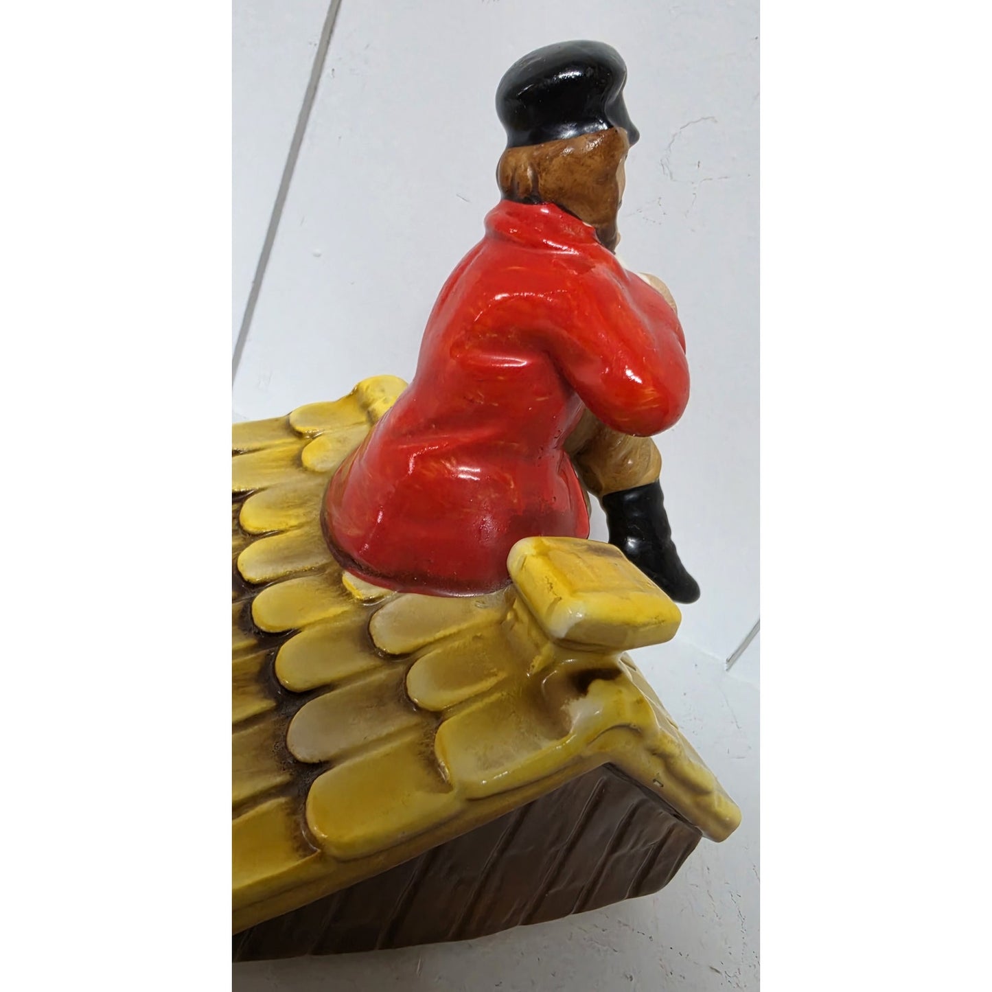 Vintage Fiddler on the Roof Handpaint Ceramic Music Box Rotating Sunrise Sunset