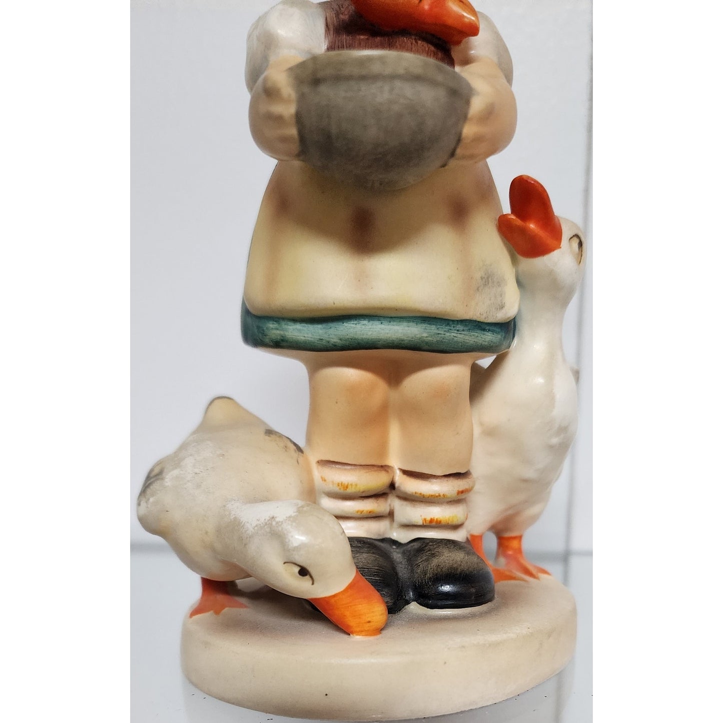 Hummel Goebel Figurine “Be Patient” TMK-2 Full Bee Girl with Ducks 1950s 6.5"