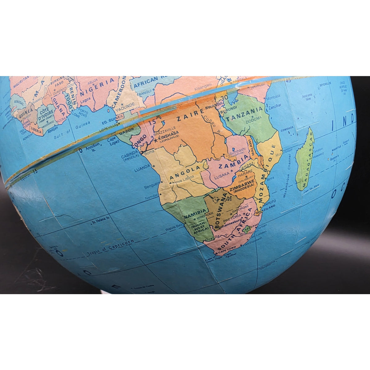 Vintage Concept 16" Blue Ocean World Globe Rotating Stand Modern Educational