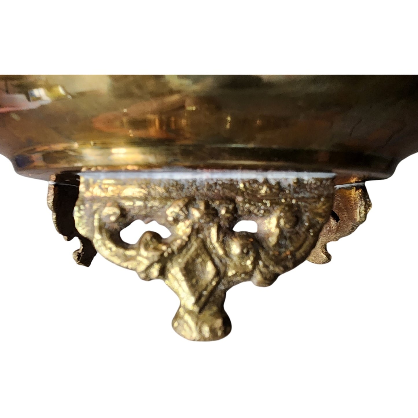 Vintage Tole Painted Silent Butler Roses + Brass Kobenhavn Trays & Flower Pot Lot