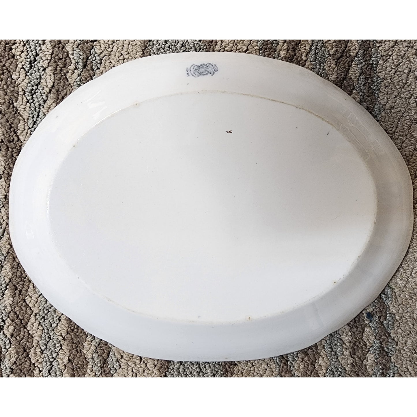 VTG Mikado Porcelain Oval Tray  Bridgwood & Son England  15"x12" Scalloped