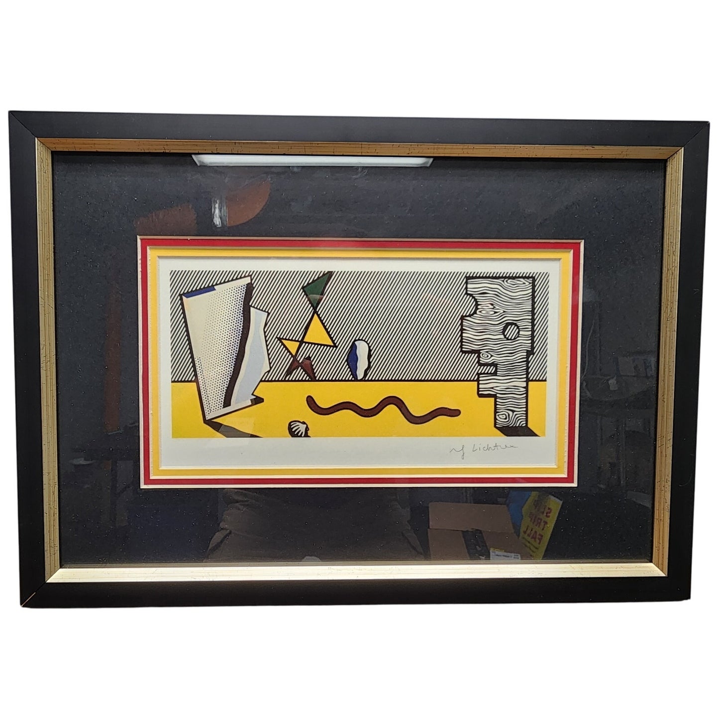 Roy Lichtenstein Figures 1977 Giclée Signed Print Framed Pop Art 18x13