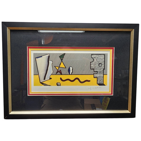 Roy Lichtenstein Figures 1977 Giclée Signed Print Framed Pop Art 18x13