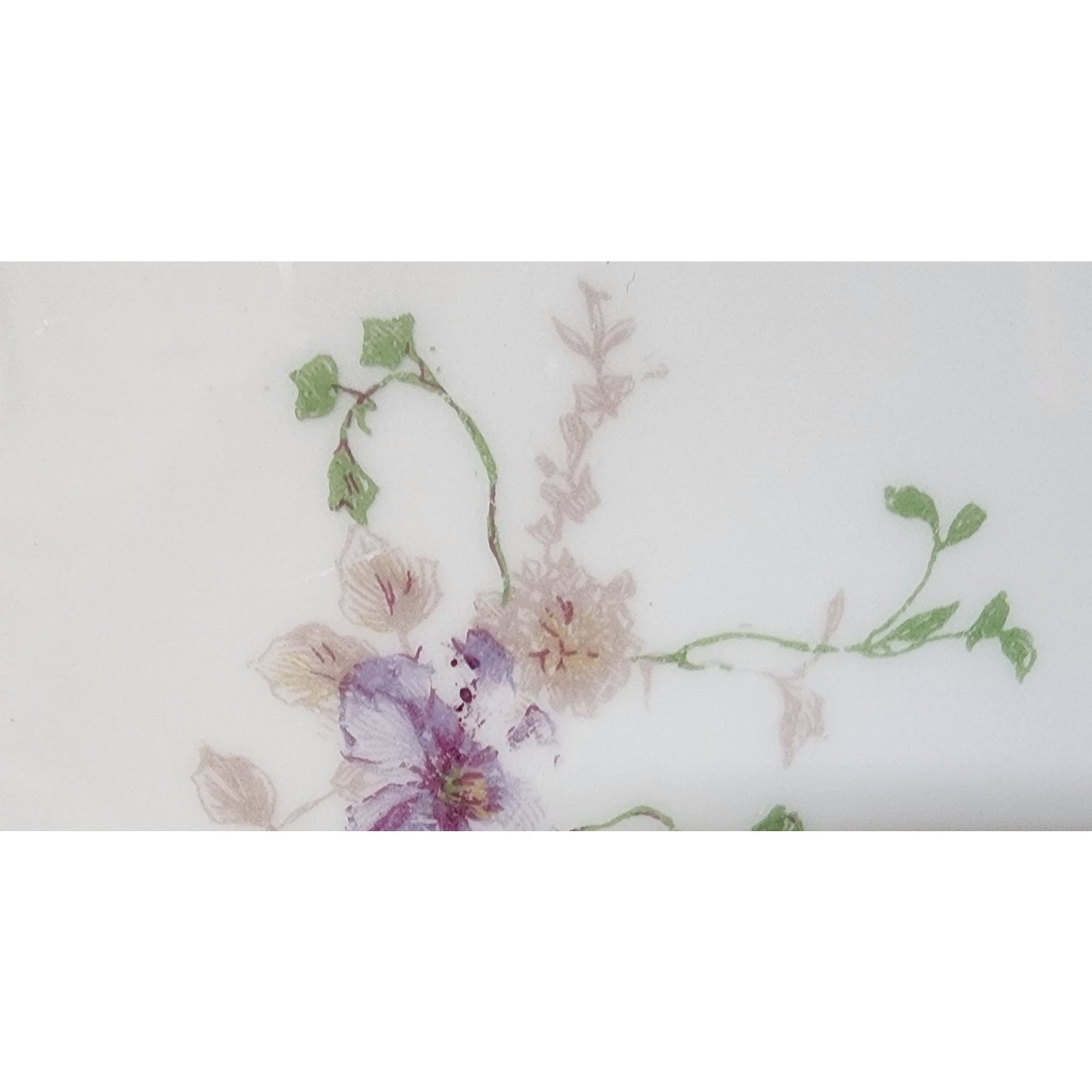 CH Field Haviland Limoges Porcelain Bowl Tray Gold Handles Hand Painted Floral