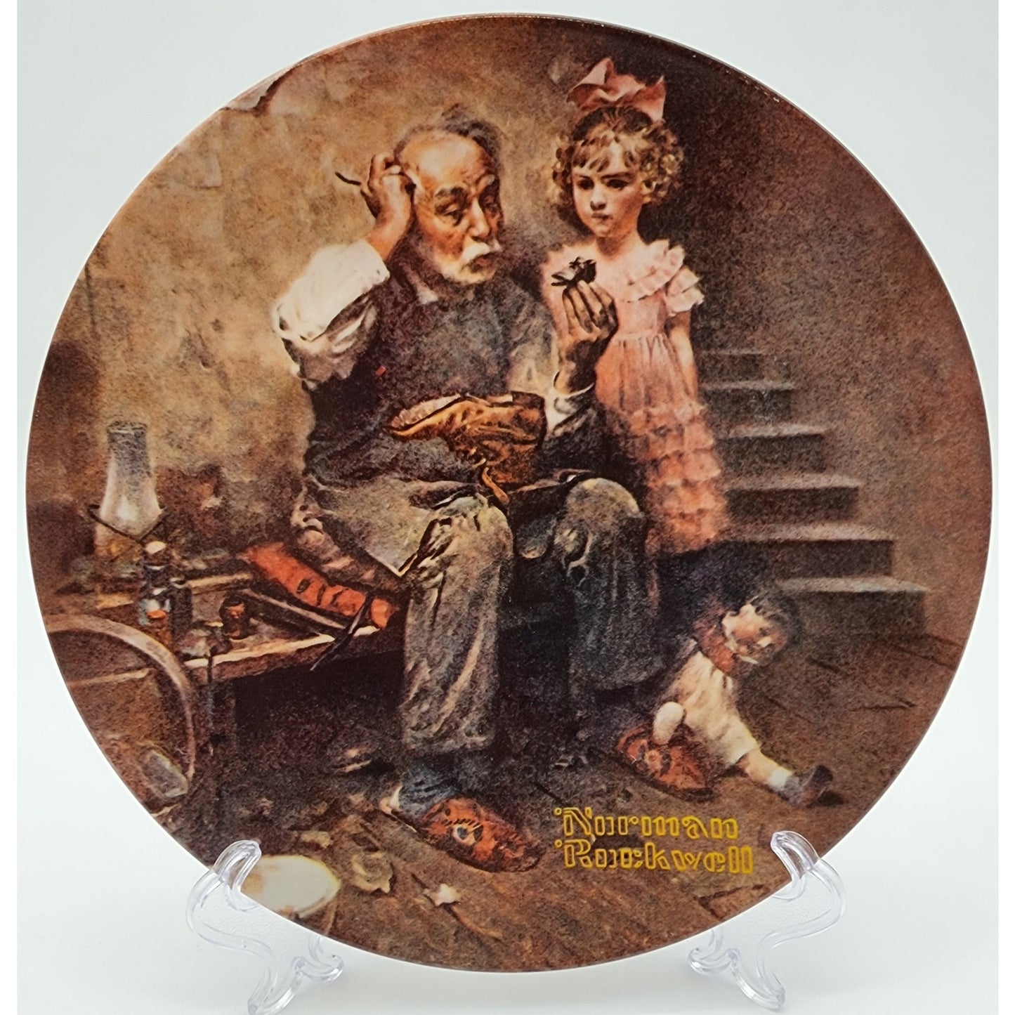 Set of 4 Norman Rockwell Collector Plates Knowles Ltd Ed True Classics w/ Cert