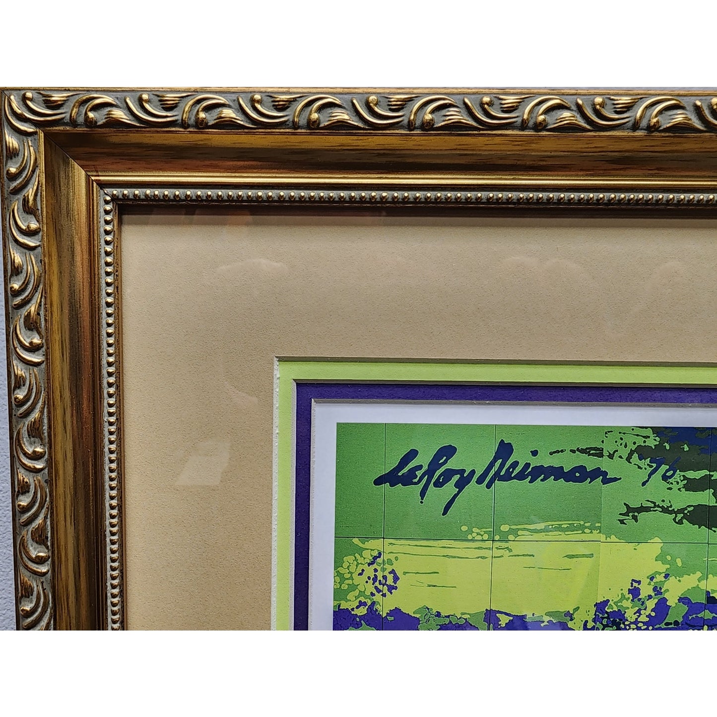 Leroy Neiman Flat Racing Giclée Print 91/250 Framed Horse Race Art 28x18