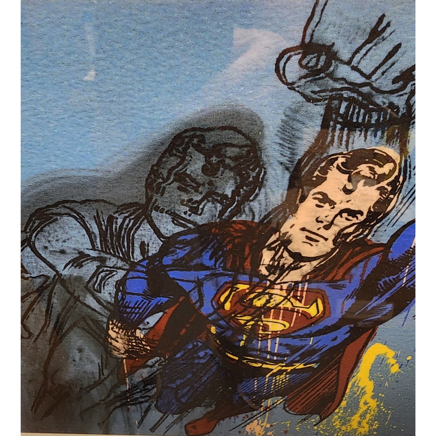 Andy Warhol Superman Giclée Signed Print Framed Pop Art 17x19
