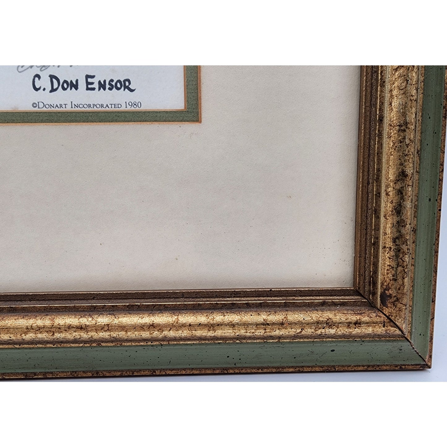 Riding in Style Lithograph by C. Don Ensor  Framed w Matting & Glass  30.5x24.75