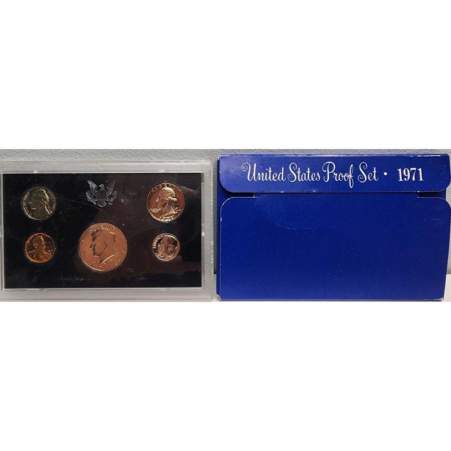 1971 U.S. Proof Set + 1863 Florida $1 Confederate Note • Display Pair • Repro