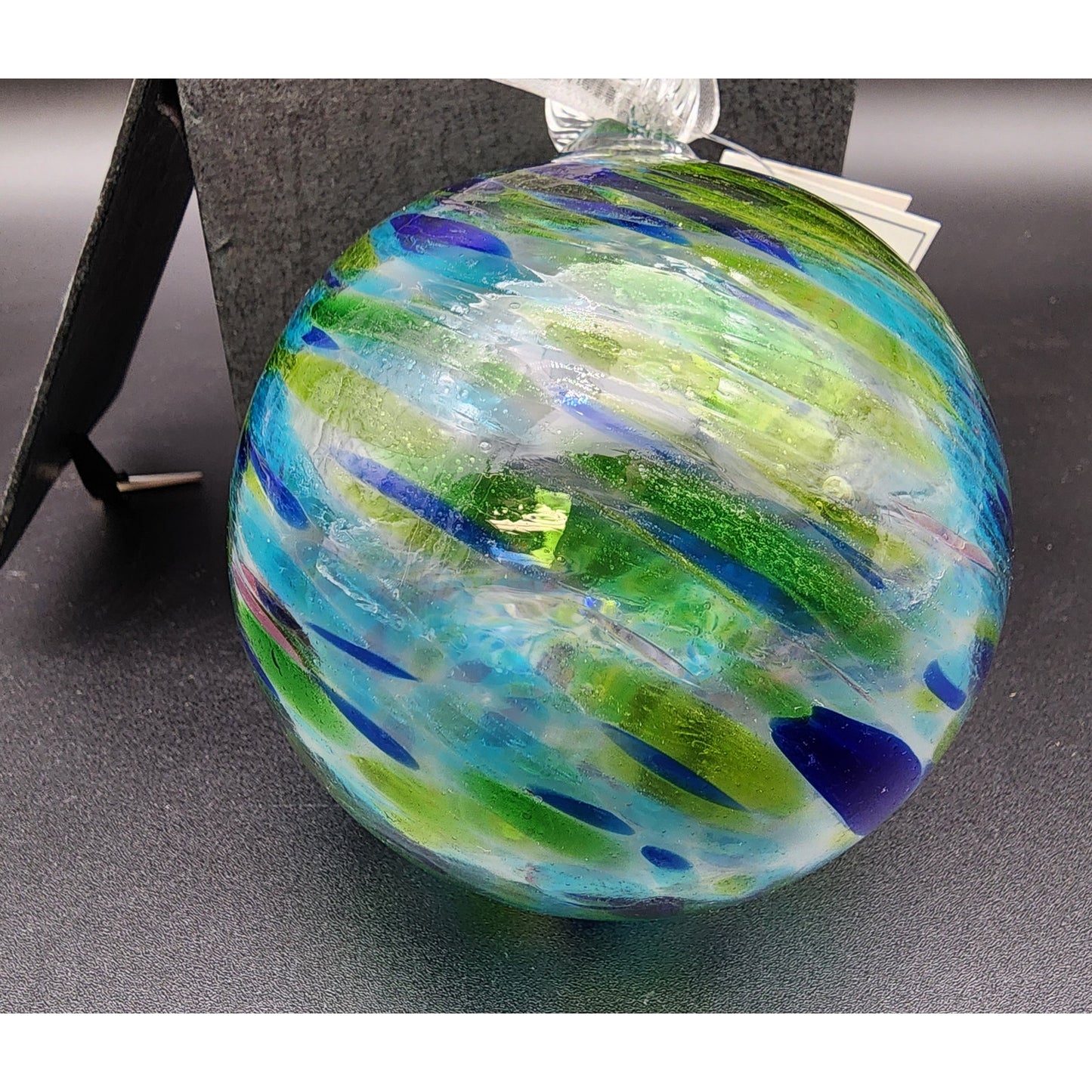 Vintage Giftcraft Friendship Balls Pair w/ Boxes – Handblown Art Glass 3.5"