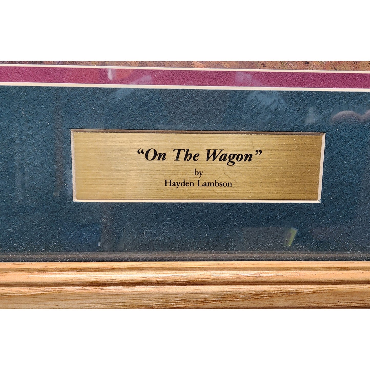 Hayden Lambson "On the Wagon" Signed LtdEdt Framed Print 1405/5500 Turkeys 34x26