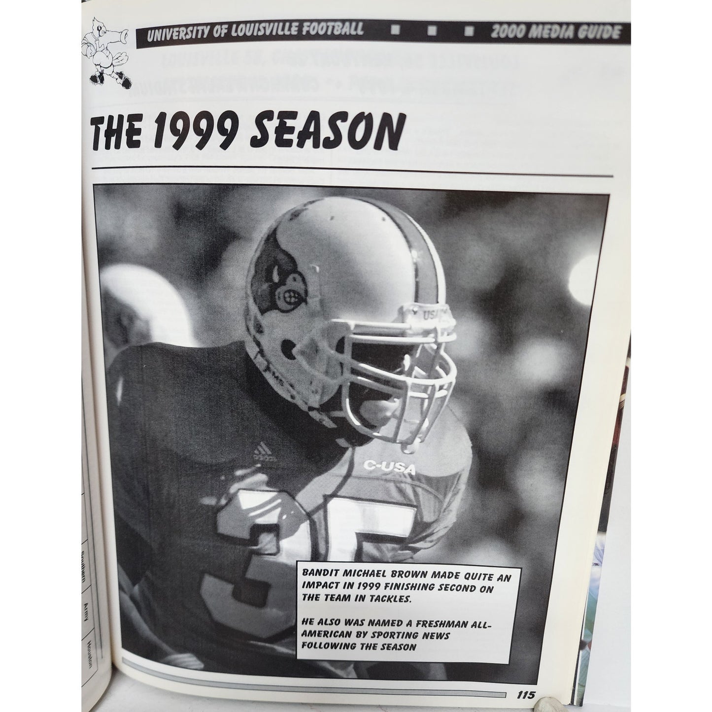 Louisville 2000 Cardinal Football Book 200 Pages Stats Photos Coach John Smith