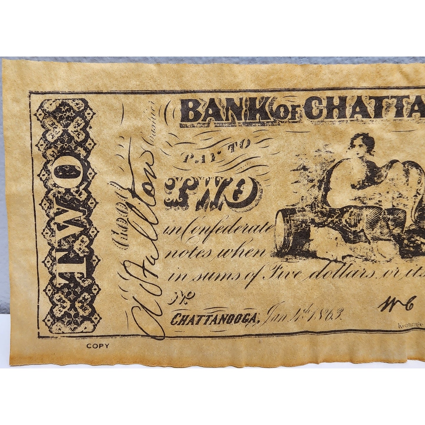 1971 U.S. Proof Set + 1863 Chattanooga $2 Confederate Repo Note • Historic Displ