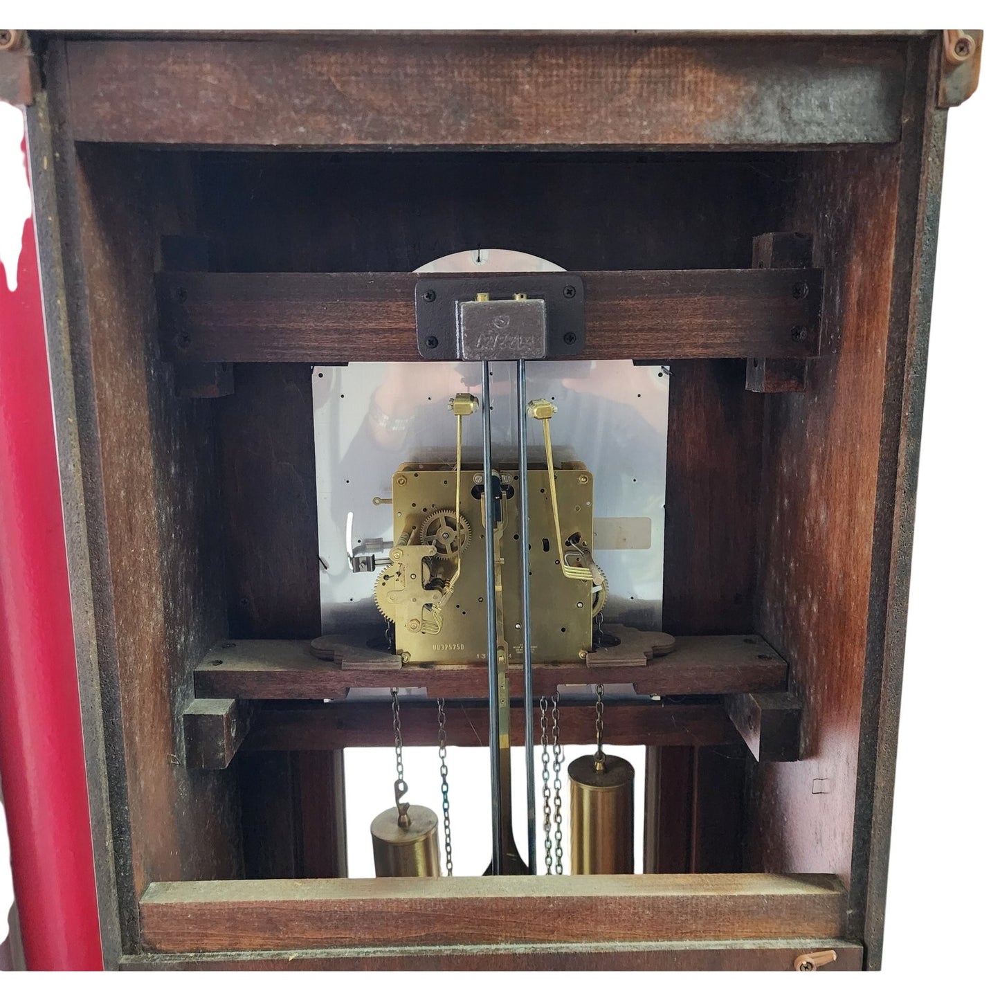 VTG Tempus Fugit Grandfather Clock Walnut Wood 79" Works w/ Chimes -Local Pickup Only!